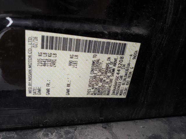 Photo 10 from auction – 2016 NISSAN MAXIMA 3.5 with VIN 1N4AA6AP3GC443208