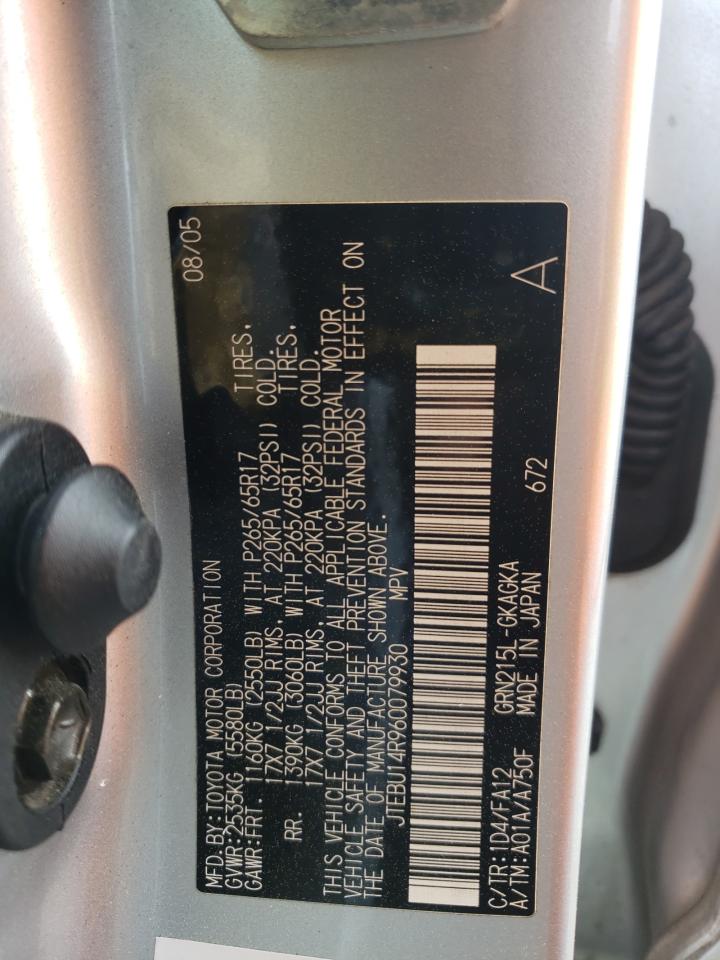Zdjęcie 10 z aukcji – 2006 TOYOTA 4RUNNER SR z VIN JTEBU14R960079930