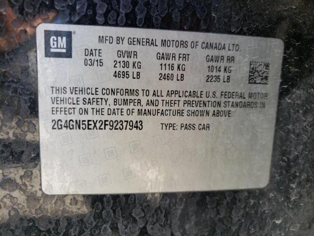 Photo 10 from auction – 2015 BUICK REGAL PREM with VIN 2G4GN5EX2F9237943