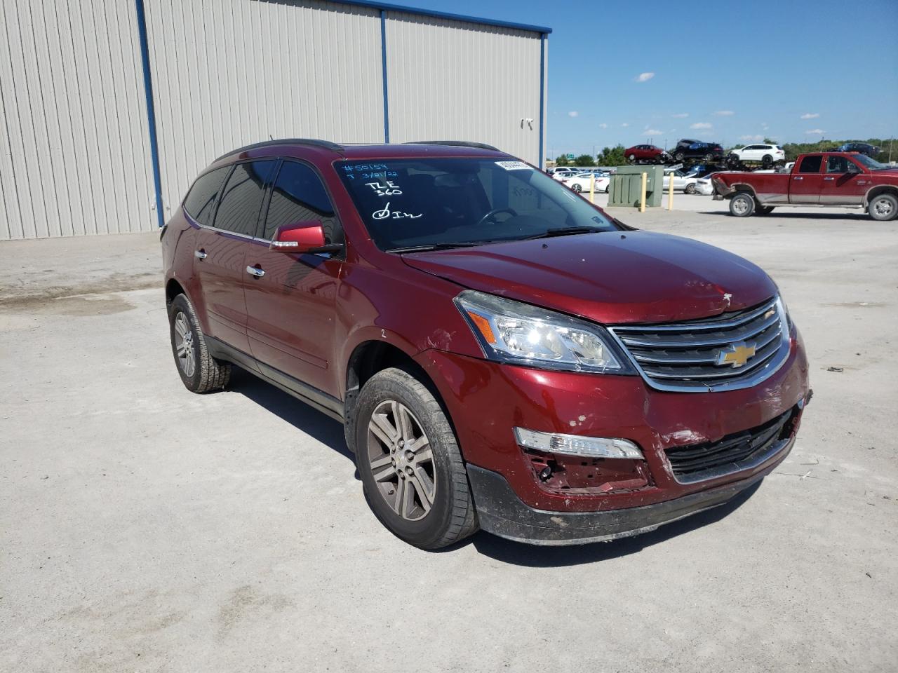 CHEVROLET TRAVERSE L 2015 with VIN 1GNKRHKDXFJ312754 - Photo from auction