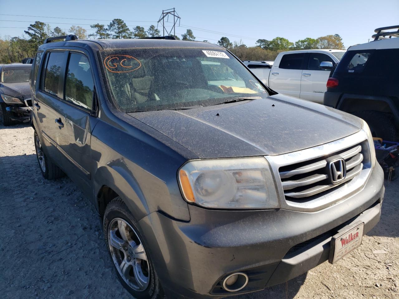 HONDA PILOT EXL 2012 with VIN 5FNYF3H59CB032387 - Photo from auction