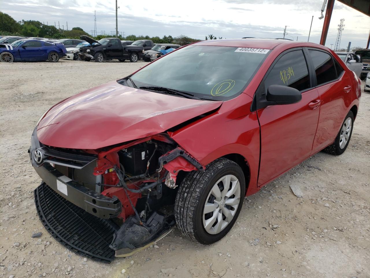 Photo 2 from auction – 2015 TOYOTA COROLLA L with VIN 2T1BURHE6FC475216