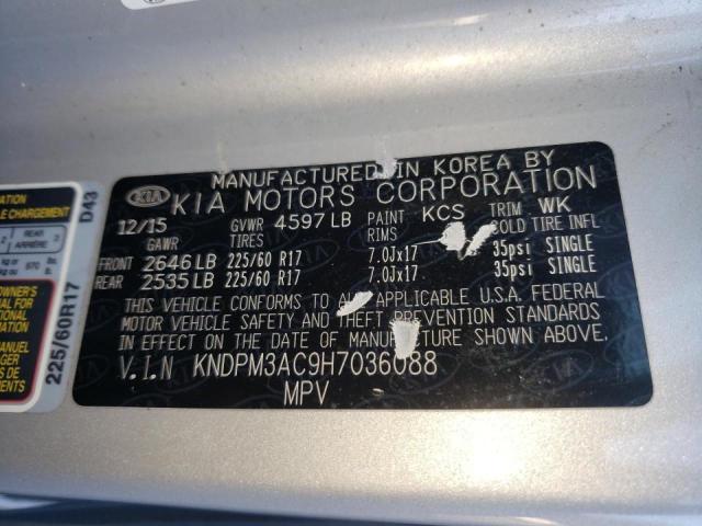Photo 10 from auction – 2017 KIA SPORTAGE L with VIN KNDPM3AC9H7036088