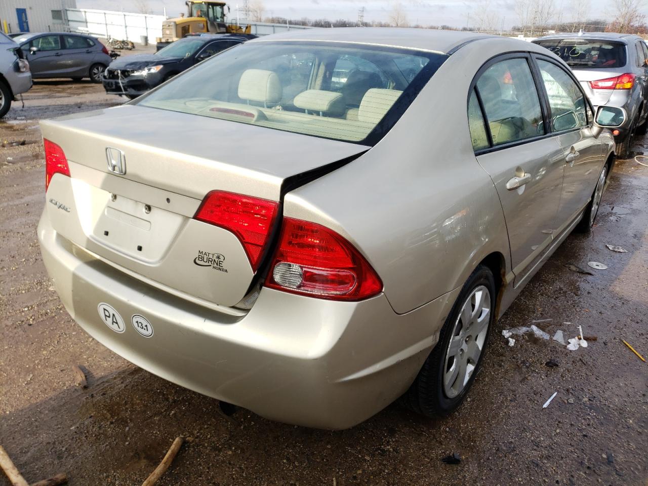 Photo 4 from auction – 2008 HONDA CIVIC LX with VIN 1HGFA16508L091962