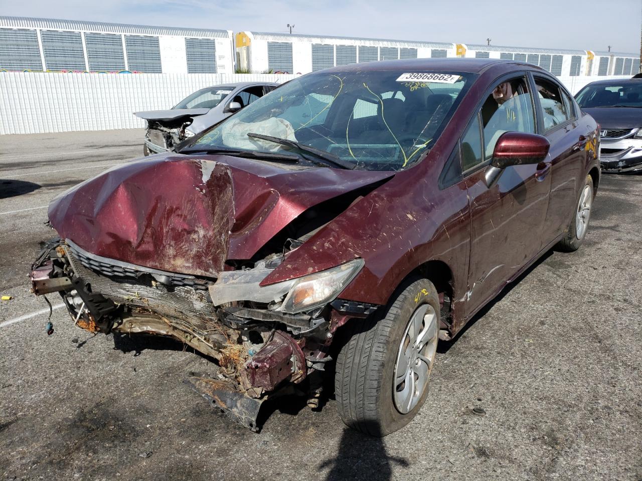Photo 2 from auction – 2015 HONDA CIVIC LX with VIN 19XFB2F52FE706499