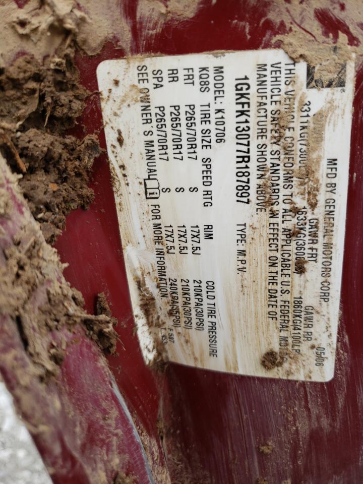 Photo 10 from auction – 2007 GMC YUKON with VIN 1GKFK13077R187897