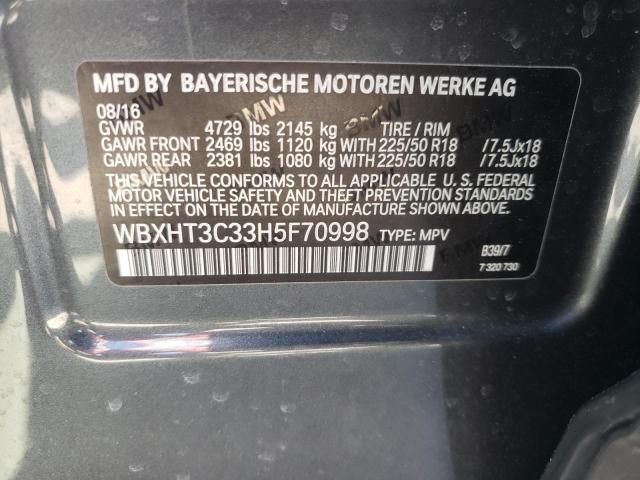 Photo 10 from auction – 2017 BMW X1 XDRIVE2 with VIN WBXHT3C33H5F70998