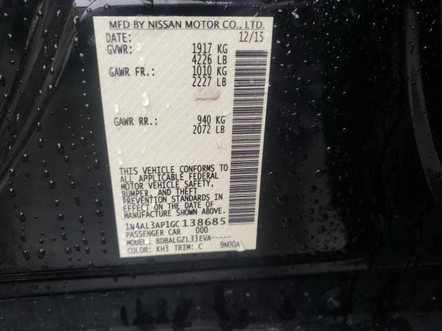 NISSAN ALTIMA 2.5 2016 with VIN 1N4AL3AP1GC138685 - Photo from auction