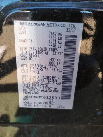 Photo 10 from auction – 2013 NISSAN PATHFINDER with VIN 5N1AR2MM6DC612593