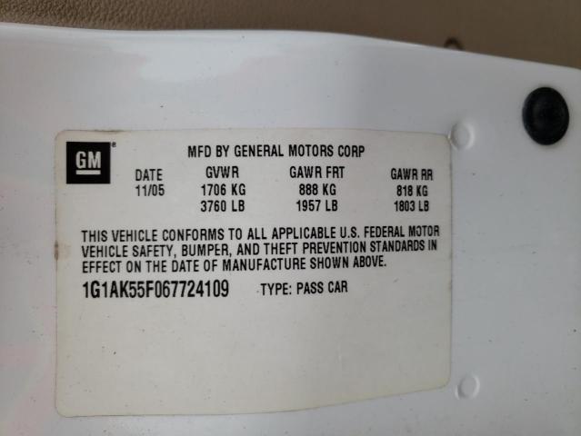 Photo 10 from auction – 2006 CHEVROLET COBALT with VIN 1G1AK55F067724109