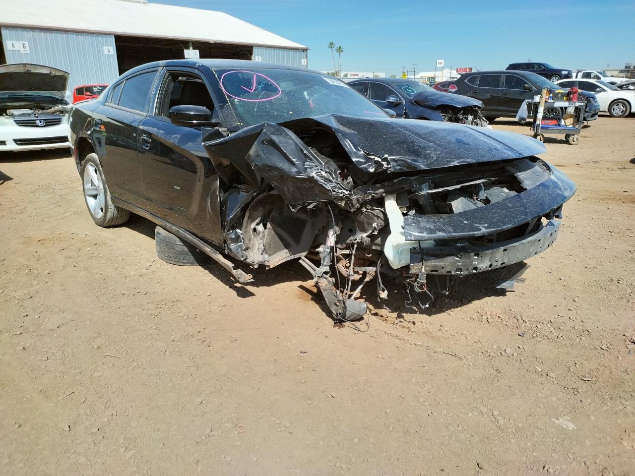 DODGE CHARGER R/ 2018 with VIN 2C3CDXCT3JH156843 - Photo from auction