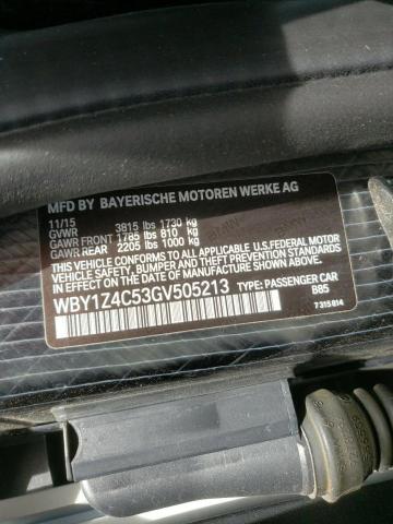 Photo 10 from auction – 2016 BMW I3 REX with VIN WBY1Z4C53GV505213