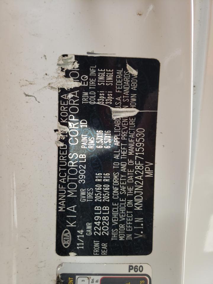 Photo 10 from auction – 2015 KIA SOUL with VIN KNDJN2A28F7159530