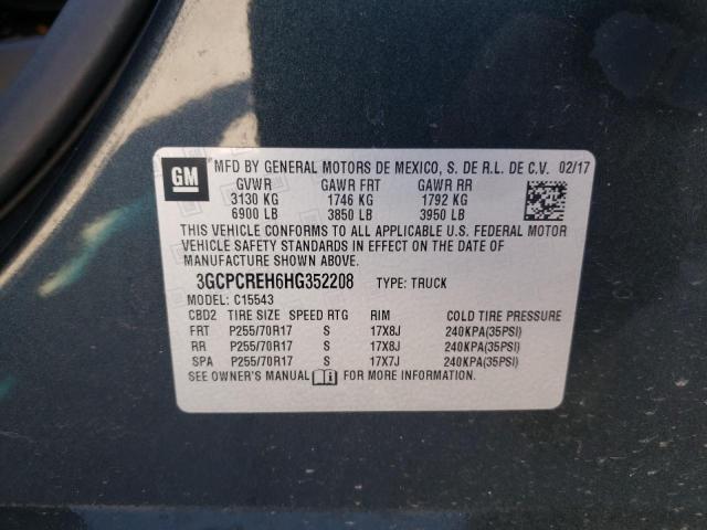 Photo 10 from auction – 2017 CHEVROLET SILVERADO with VIN 3GCPCREH6HG352208