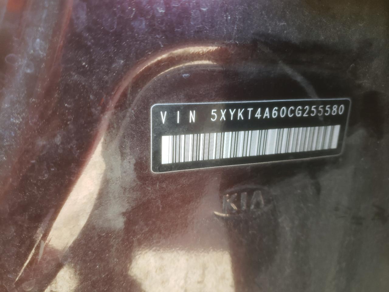 Photo 10 from auction – 2012 KIA SORENTO BA with VIN 5XYKT4A60CG255580