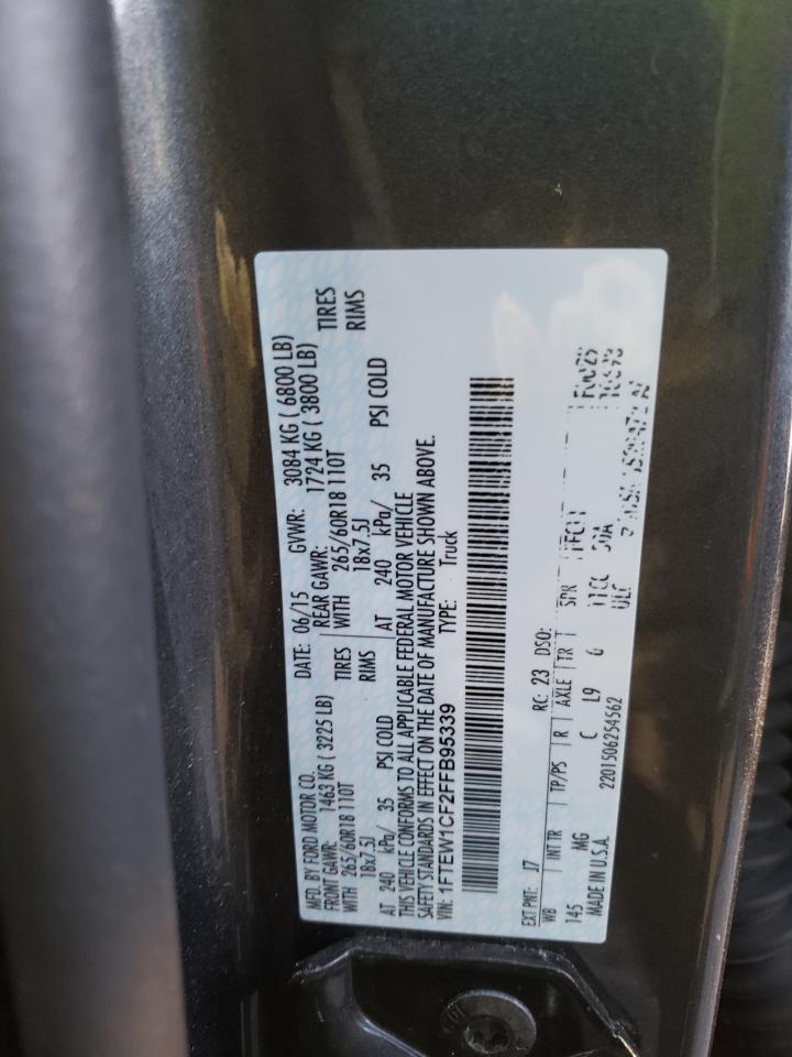 Photo 10 from auction – 2015 FORD F150 SUPER with VIN 1FTEW1CF2FFB95339