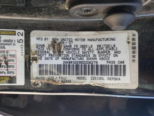 Photo 10 from auction – 2008 TOYOTA COROLLA CE with VIN 1NXBR32E88Z006279