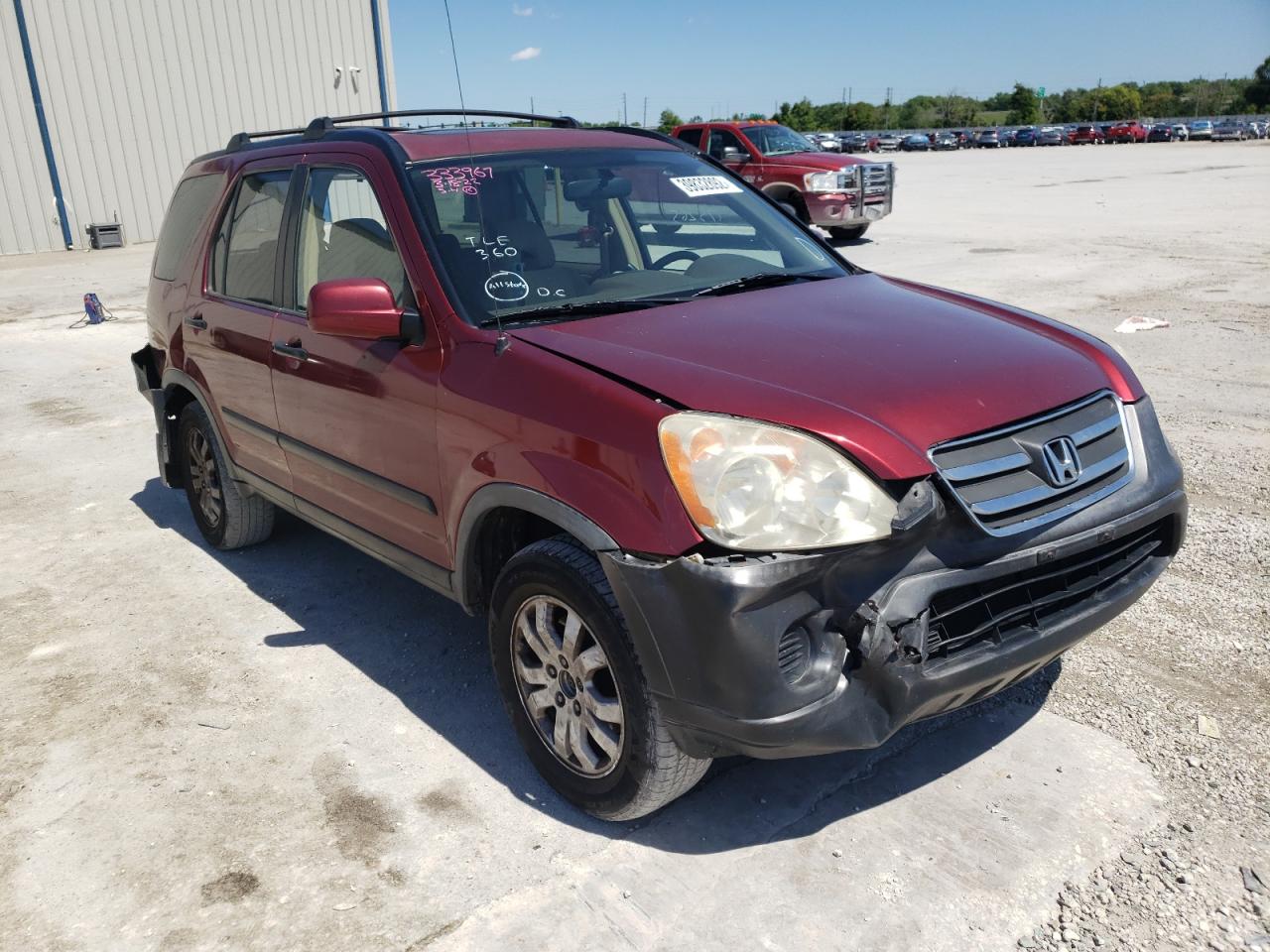 Photo 1 from auction – 2006 HONDA CR-V EX with VIN JHLRD68806C017237