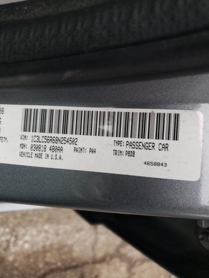 Photo 10 from auction – 2008 CHRYSLER SEBRING TO with VIN 1C3LC56R68N254502