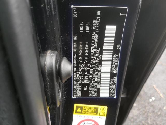 Photo 10 from auction – 2017 TOYOTA HIGHLANDER with VIN 5TDZZRFH7HS219500