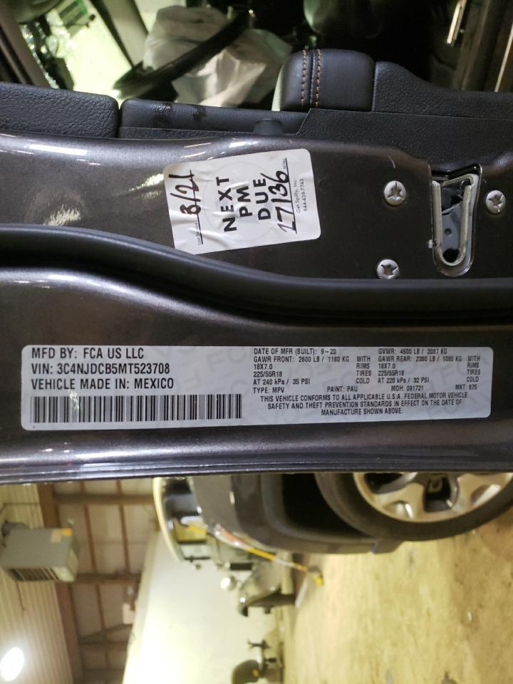 Photo 10 from auction – 2021 JEEP COMPASS LI with VIN 3C4NJDCB5MT523708