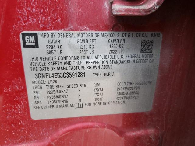 Photo 10 from auction – 2012 CHEVROLET CAPTIVA SP with VIN 3GNFL4E53CS591281