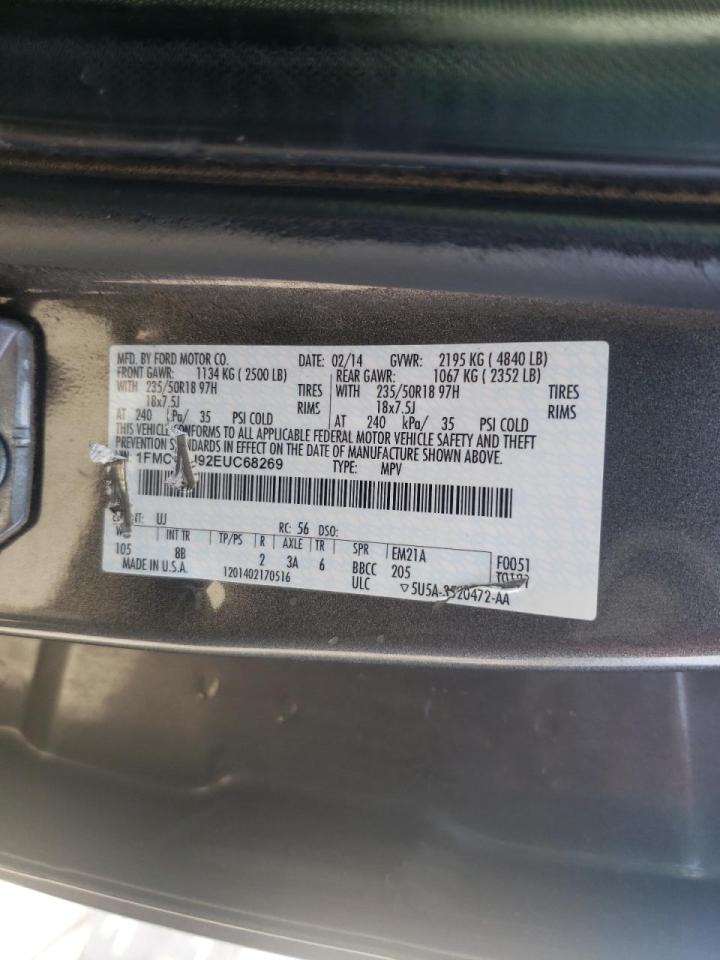 Photo 10 from auction – 2014 FORD ESCAPE TIT with VIN 1FMCU9J92EUC68269
