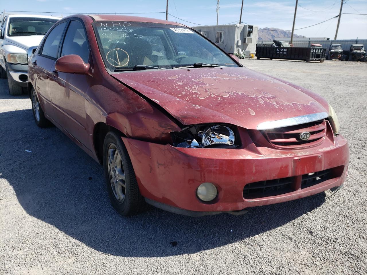 KIA SPECTRA LX 2004 with VIN KNAFE122745034006 - Photo from auction