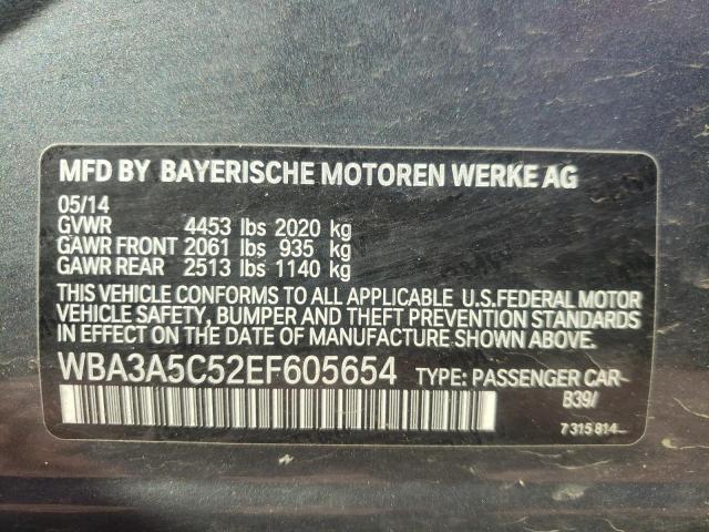 Photo 10 from auction – 2014 BMW 328 I with VIN WBA3A5C52EF605654