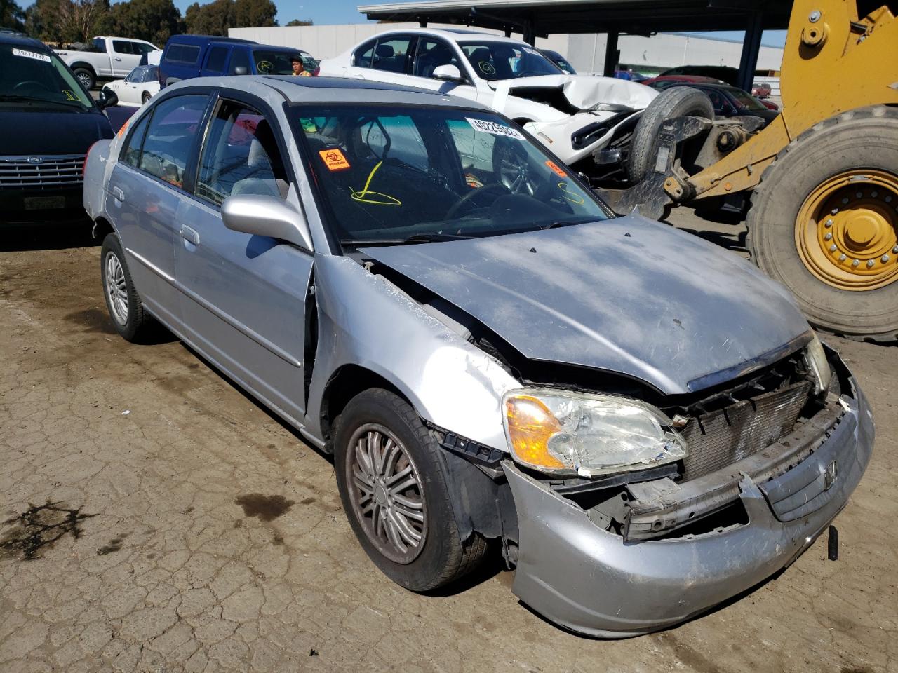 HONDA CIVIC EX 2002 with VIN 2HGES267X2H530654 - Photo from auction