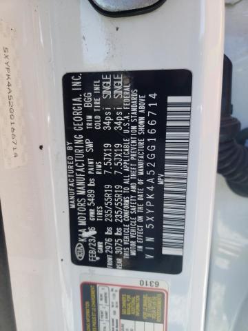 Photo 10 from auction – 2016 KIA SORENTO SX with VIN 5XYPK4A52GG166714