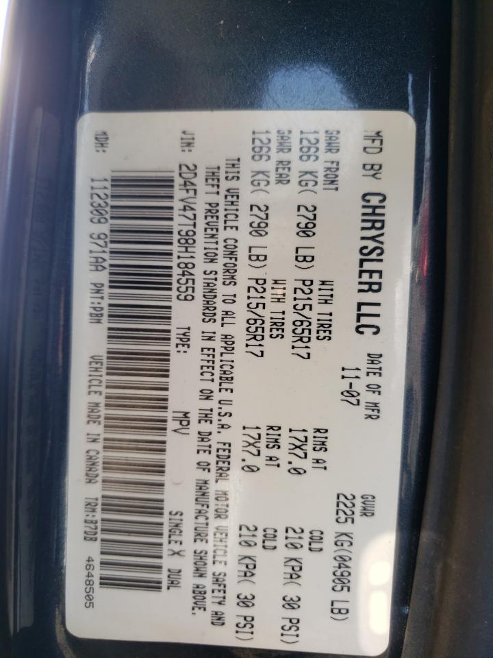 Photo 10 from auction – 2008 DODGE MAGNUM with VIN 2D4FV47T98H184559
