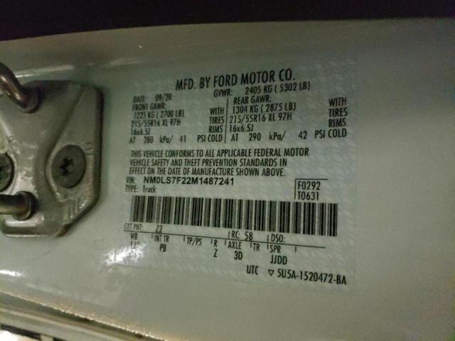 Photo 10 from auction – 2021 FORD TRANSIT CO with VIN NM0LS7F22M1487241