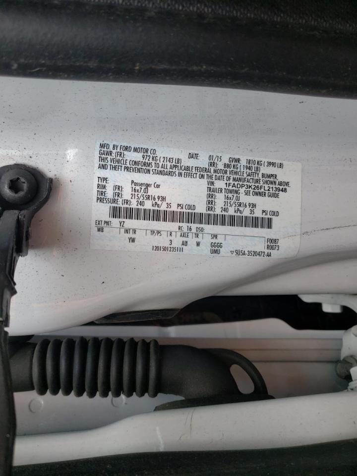 Photo 10 from auction – 2015 FORD FOCUS SE with VIN 1FADP3K26FL213948