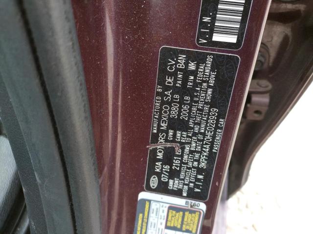 Photo 10 from auction – 2017 KIA FORTE LX with VIN 3KPFK4A70HE028939