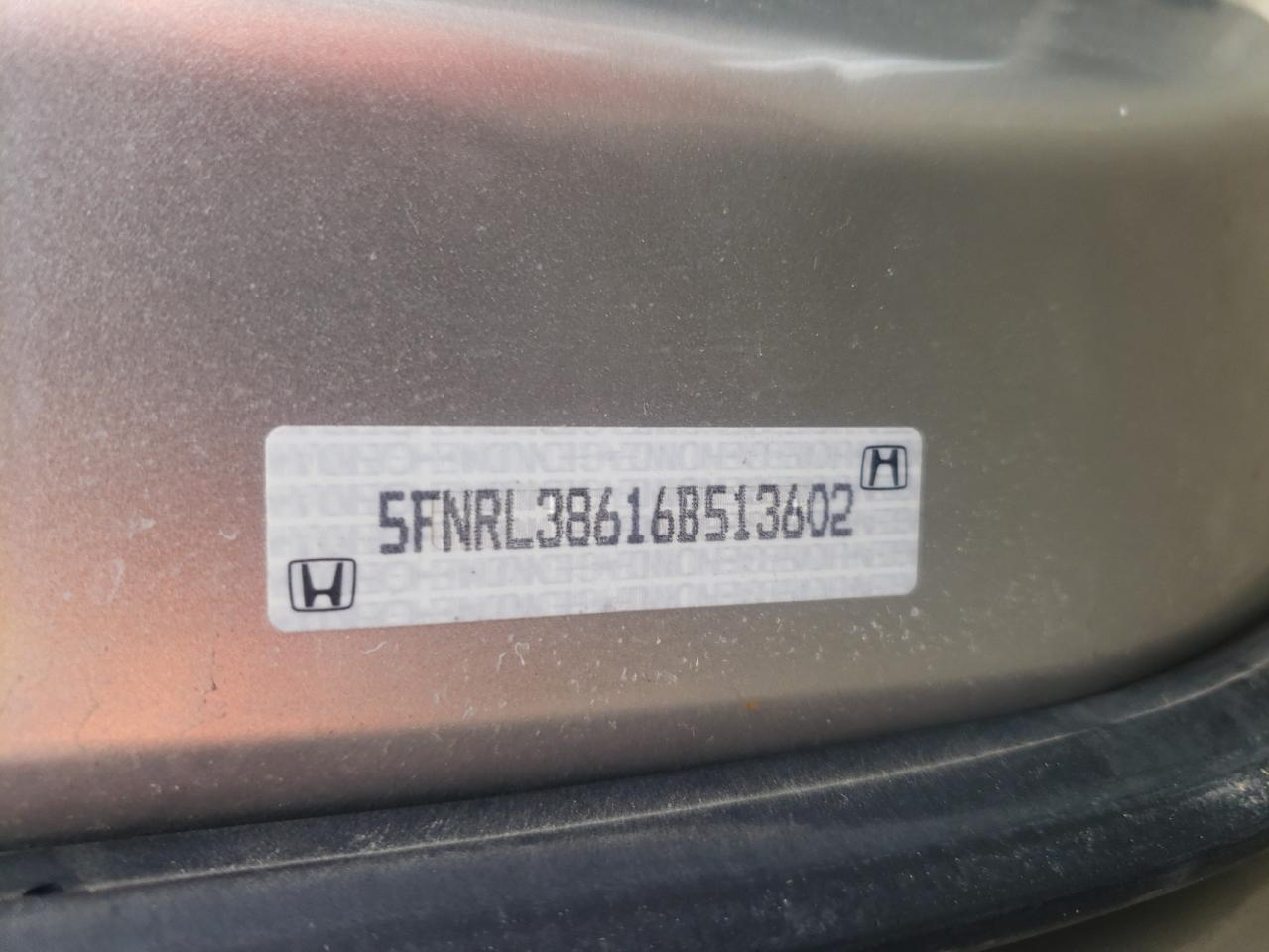 Photo 10 from auction – 2006 HONDA ODYSSEY EX with VIN 5FNRL38616B513602