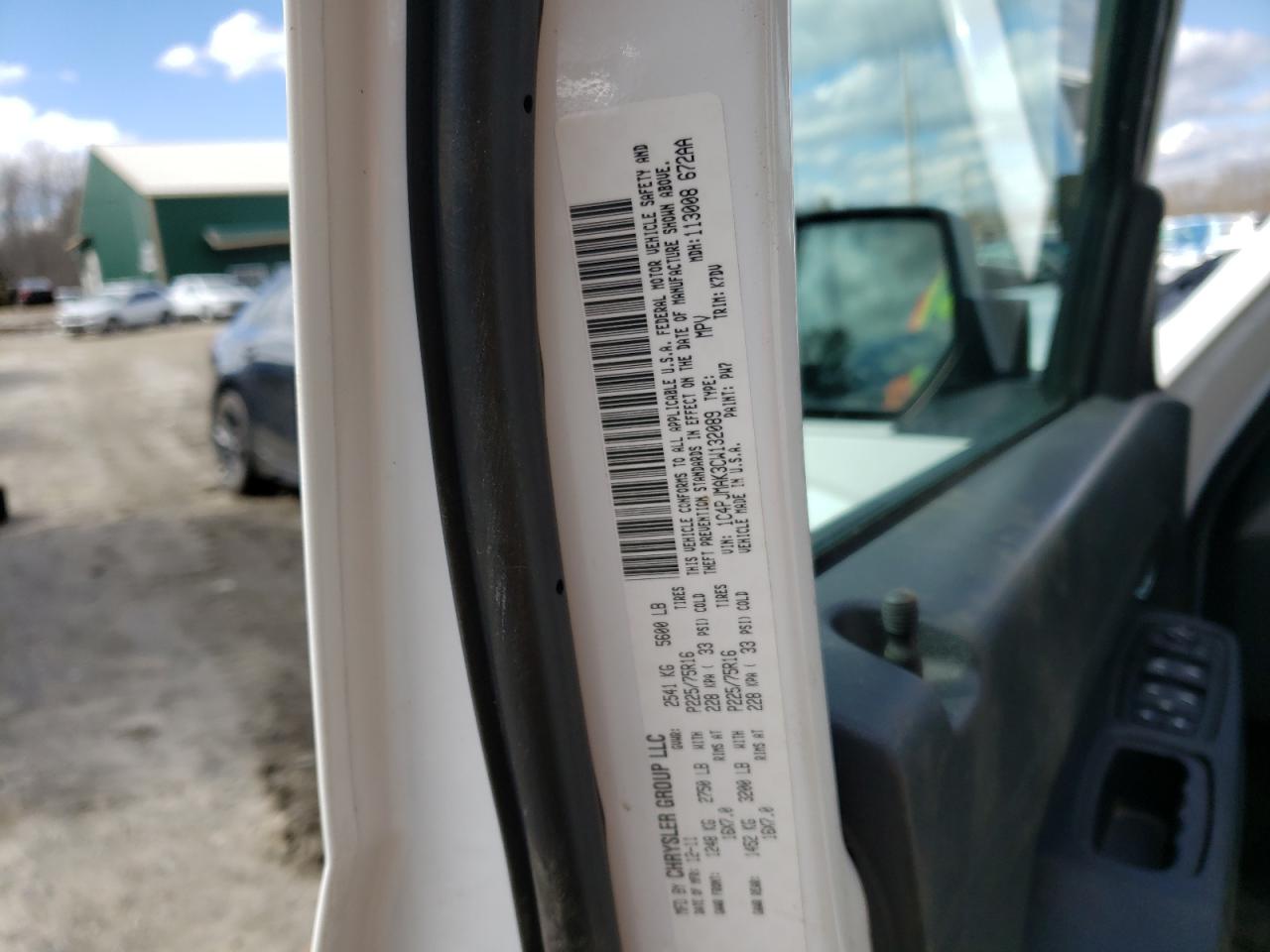 Photo 10 from auction – 2012 JEEP LIBERTY SP with VIN 1C4PJMAK3CW132089