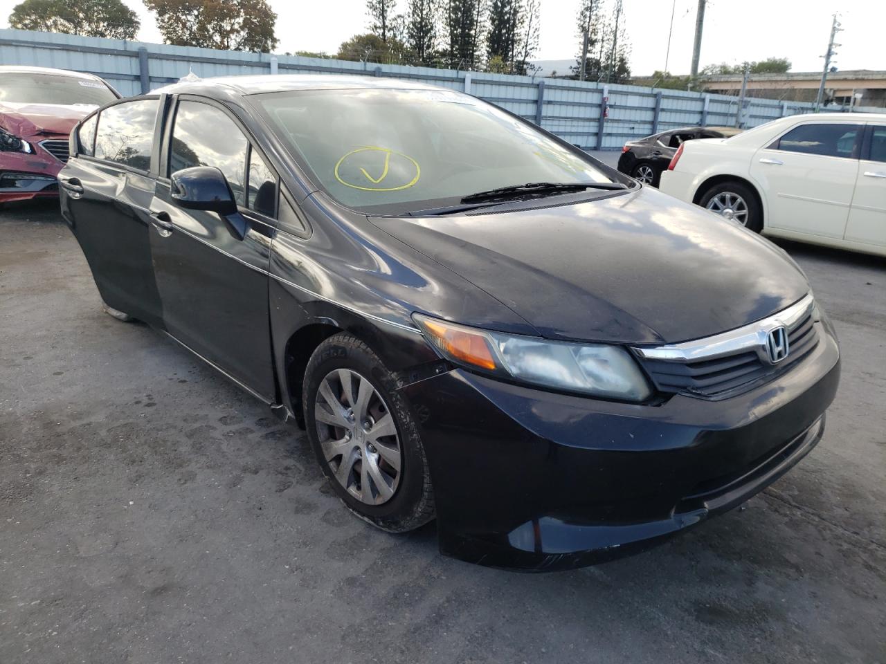 HONDA CIVIC LX 2012 with VIN 2HGFB2F55CH560195 - Photo from auction