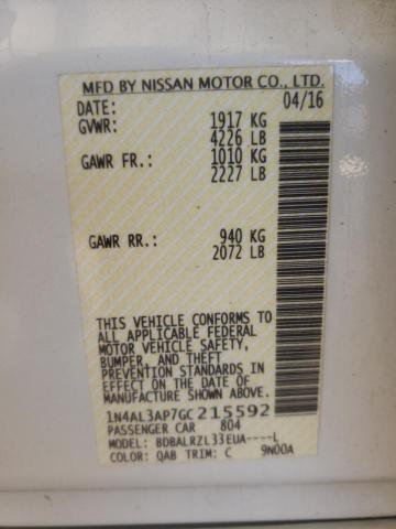 Photo 10 from auction – 2016 NISSAN ALTIMA 2.5 with VIN 1N4AL3AP7GC215592