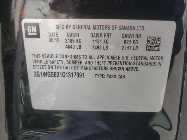 Photo 10 from auction – 2012 CHEVROLET IMPALA LT with VIN 2G1WG5E31C1317891