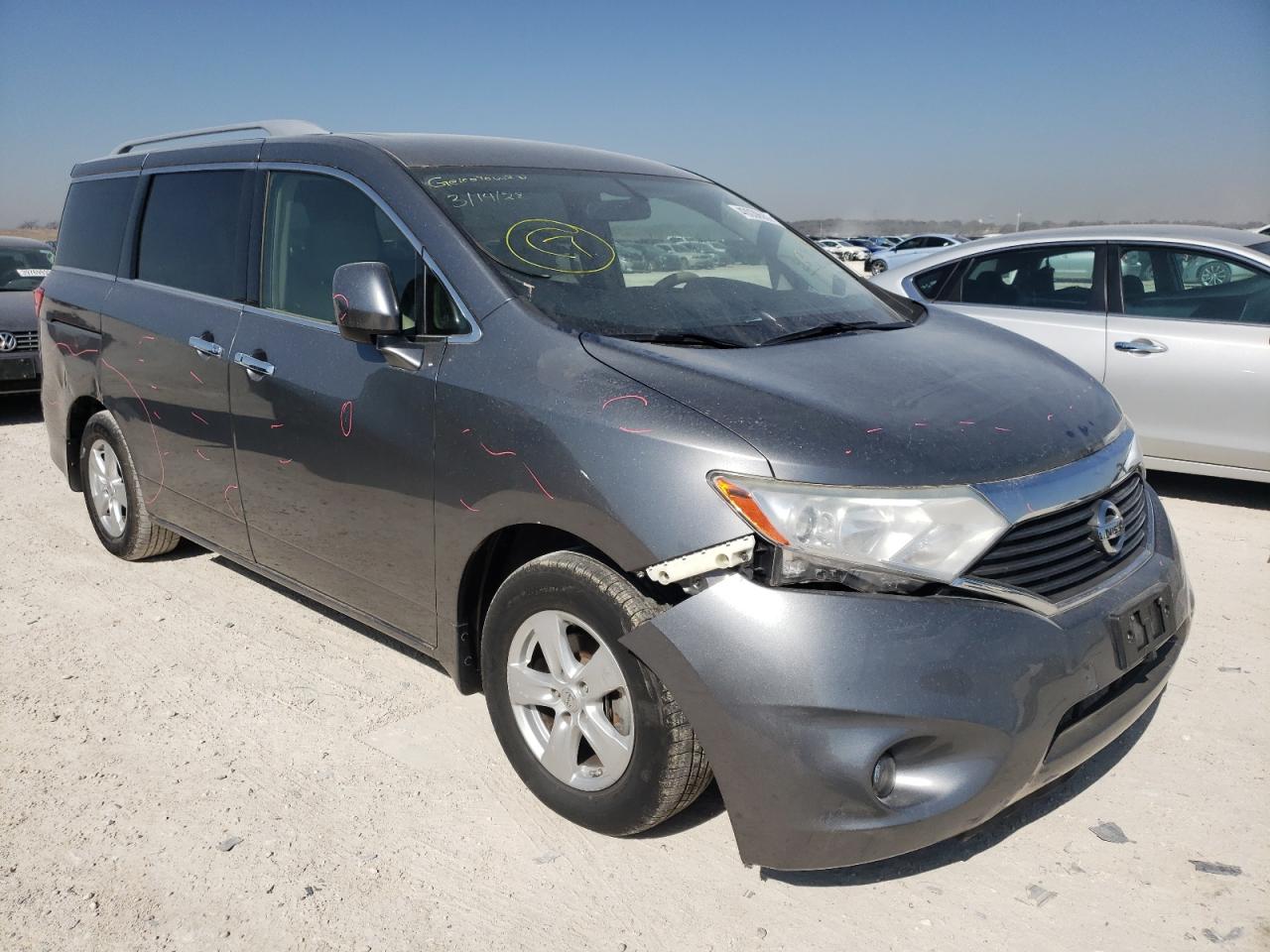 NISSAN QUEST S 2014 with VIN JN8AE2KP3E9105585 - Photo from auction