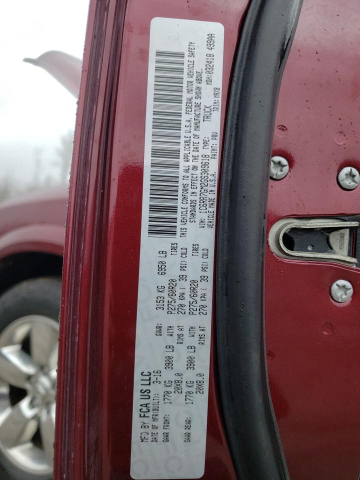 Photo 10 from auction – 2016 RAM 1500 SLT with VIN 1C6RR7GM2GS309618