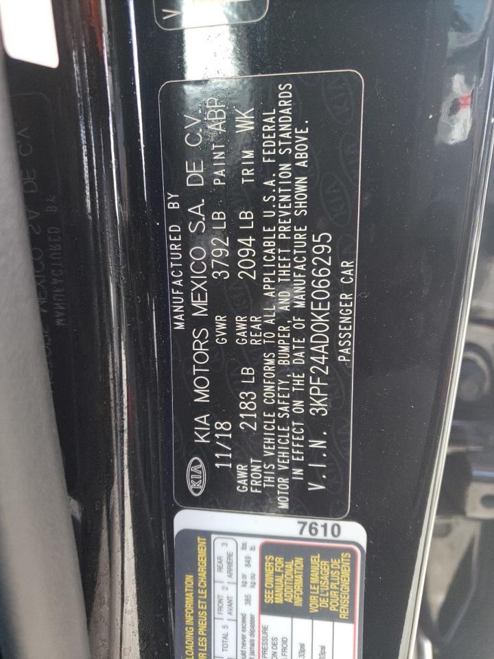 Photo 10 from auction – 2019 KIA FORTE FE with VIN 3KPF24AD0KE066295