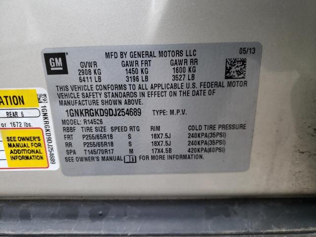 Photo 10 from auction – 2013 CHEVROLET TRAVERSE L with VIN 1GNKRGKD9DJ254689