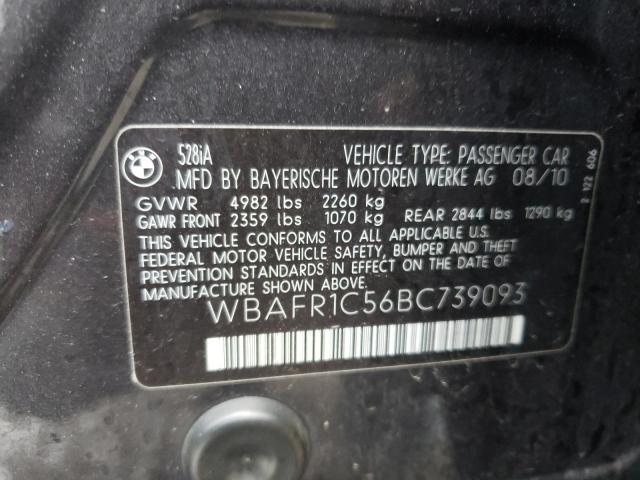 Photo 10 from auction – 2011 BMW 528 I with VIN WBAFR1C56BC739093