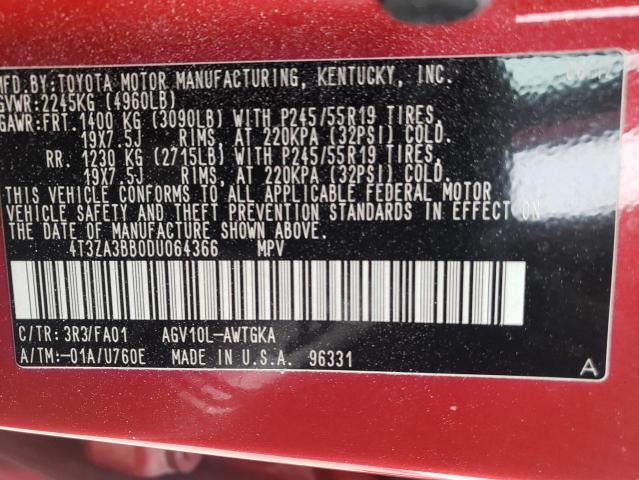 Photo 10 from auction – 2013 TOYOTA VENZA LE with VIN 4T3ZA3BB0DU064366