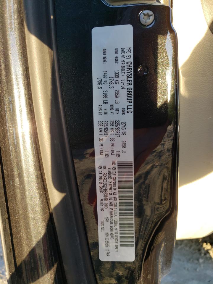 Photo 10 from auction – 2015 CHRYSLER TOWN & COU with VIN 2C4RC1BG2FR603108