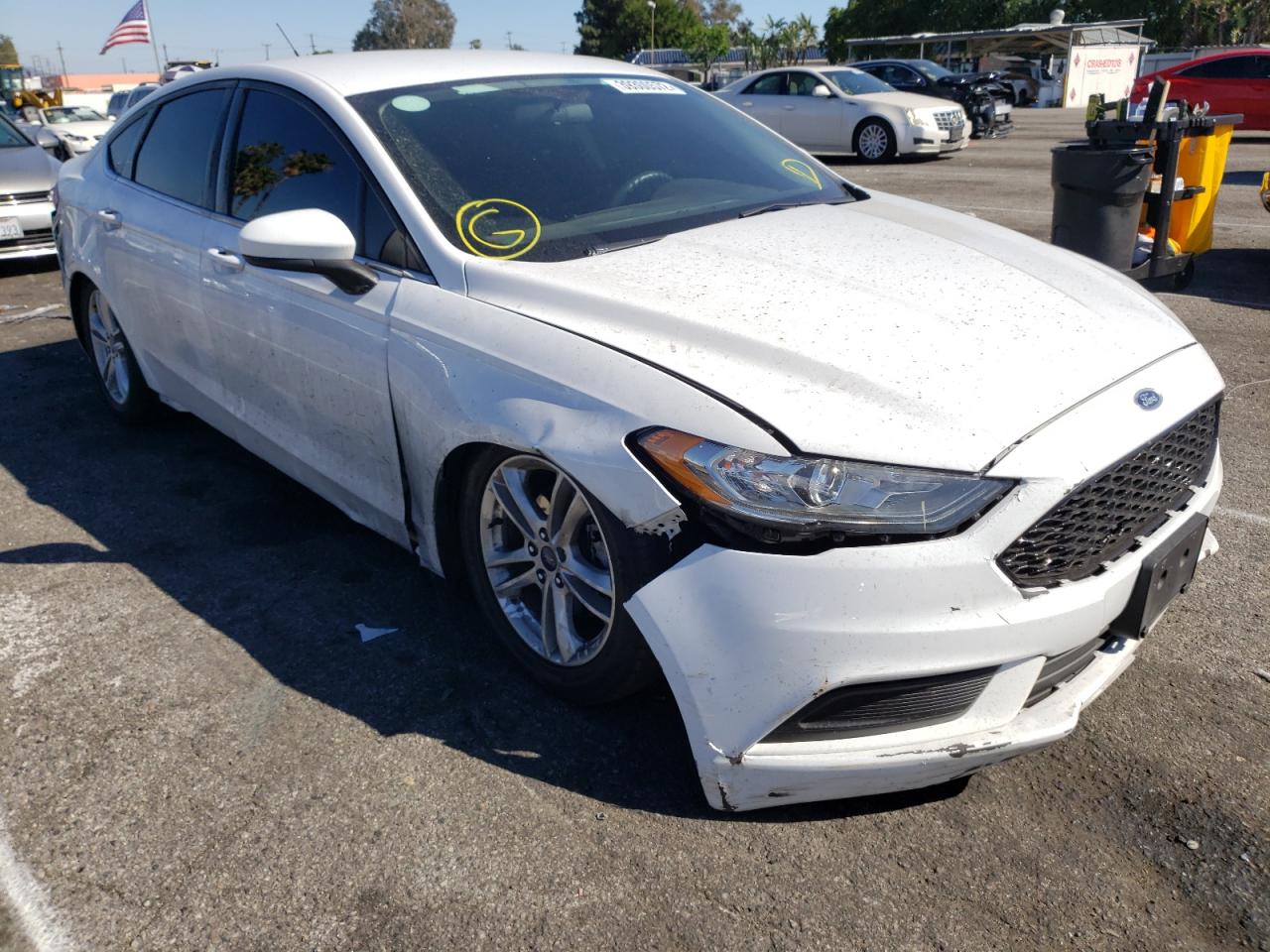 FORD FUSION SE 2018 with VIN 3FA6P0HD8JR110699 - Photo from auction