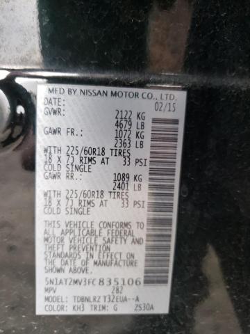 Photo 10 from auction – 2015 NISSAN ROGUE S with VIN 5N1AT2MV3FC835106