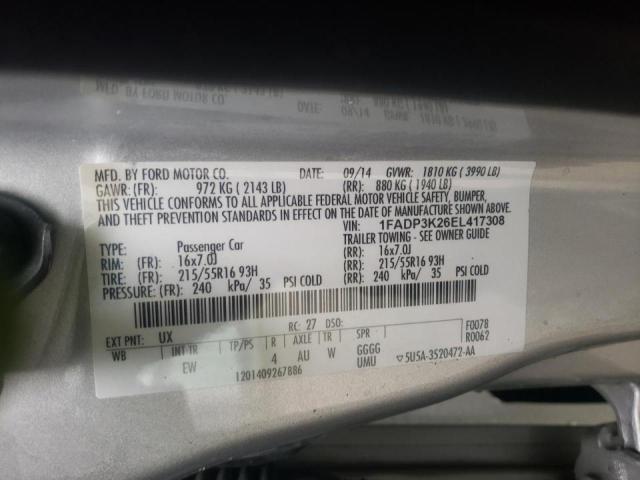 Foto 10 de la subasta – 2014 FORD FOCUS SE con VIN 1FADP3K26EL417308